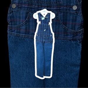 Vintage GUESS Kids Overalls Size 7 Plaid Denim Georges Marciano Made in USA